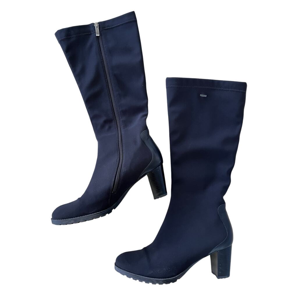 Ara Luftpolster Gore Tex Waterproof Heeled Tall Zip Boots | Womens 7.5 Black - Picture 4 of 15